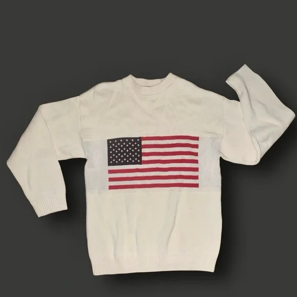 Vintage American Flag USA Olympics Knit Sweater Stars And Stripes - Picture 8 of 12